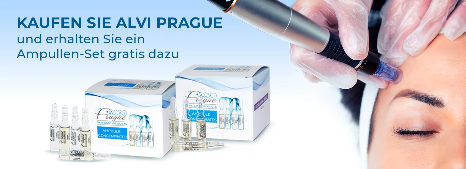Ein Set Ampullen für das Gesicht als Geschenk